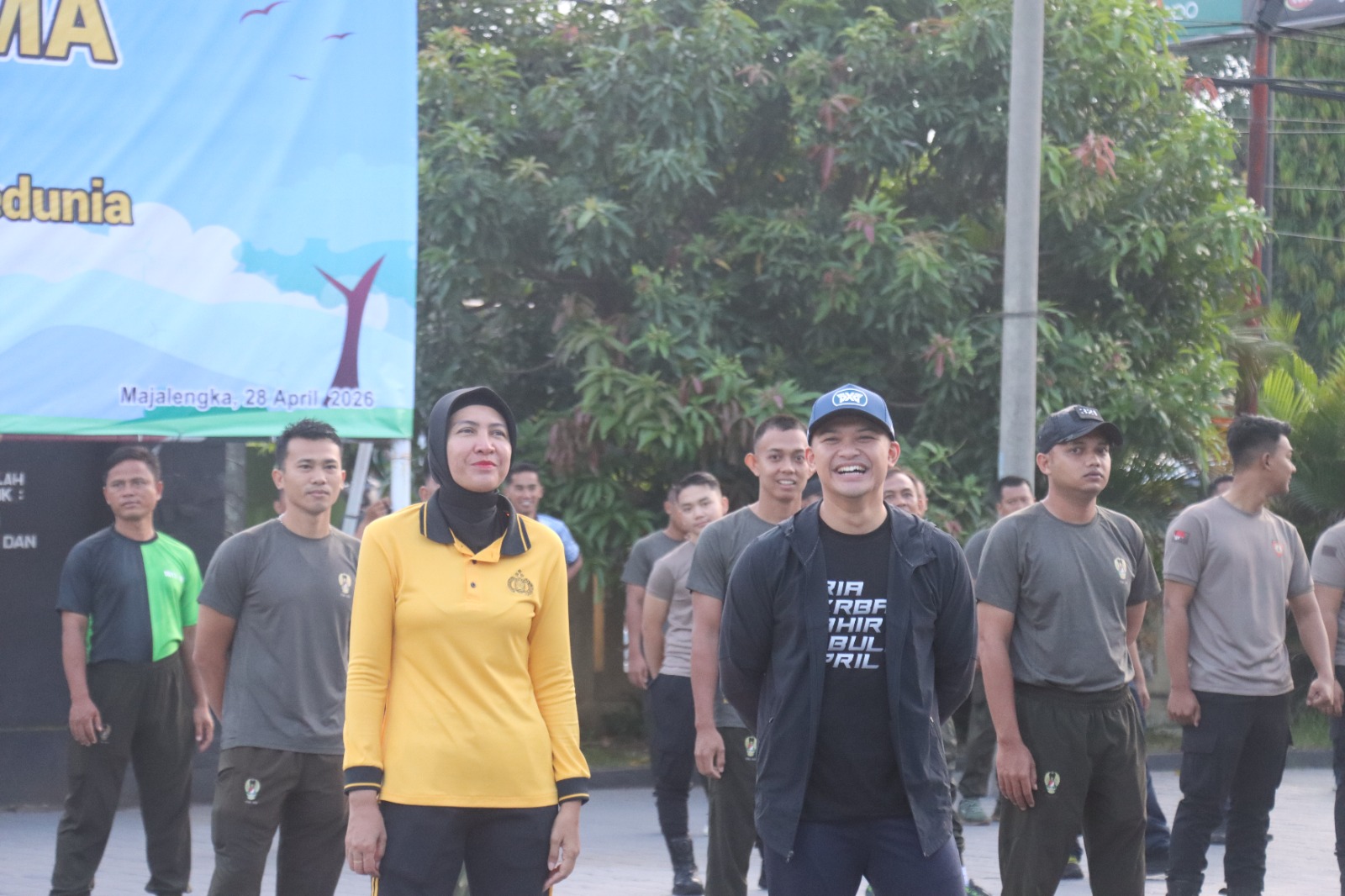 Polres Majalengka Gelar Olahraga Bersama Peringati K3 Sedunia, Agar Sinergitas Tetap Terjalin